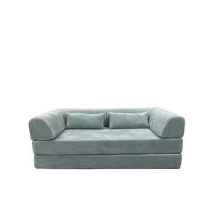 Corner Velvet Sofa Bed with Vacuum Compression Technology