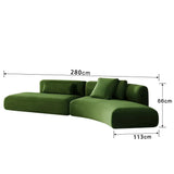 Creative Nordic Designer Sofa Unique Romantic Style High - B 280cm - Sofa