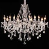 Crystal K9 Modern Chandelier Lamp - 6 Arm Lights / Transparent Silver / without Bulbs - Chandelier