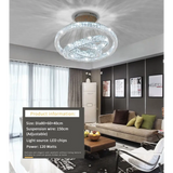 Crystal Ring Large Chandelier Pendant Lamp - D80 D60 D40 3Rings / Cold White / Gold body - Chandelier