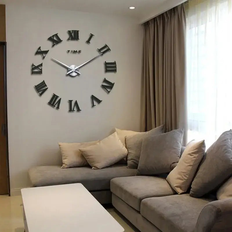 Modern Quartz Wall Clock DIY Assembly Stainless Steel - view 4