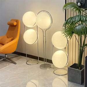 Modern Metal Ball Floor Lamp with Adjustable Light
