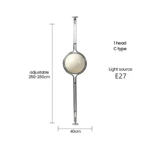 Double Triple Ball Floor Metal Light Lamp - Small One Ball / Warm light - Lamp