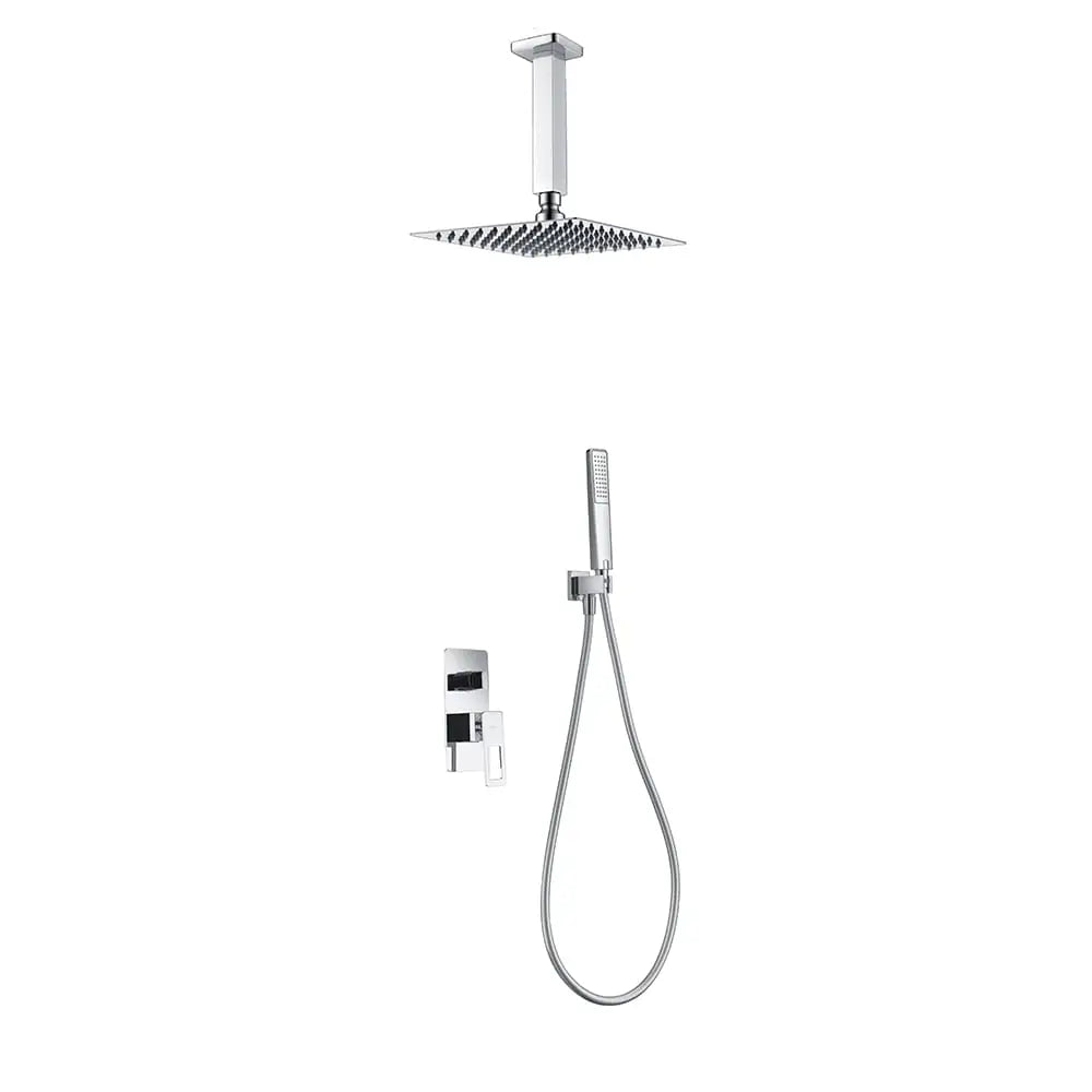 Chrome single lever modern shower set with sleek monomando design