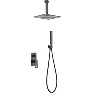 Matte Black Single Handle Built-in Shower Set, main product view