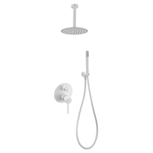 Matte White Single Lever Built-in Shower Set Modern Design, main product view