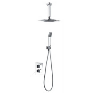 Chrome Thermostatic Built-in Shower Set Modern Design, main product view