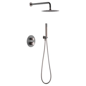 Champagne Gray Thermostatic Built-In Shower System, main product view