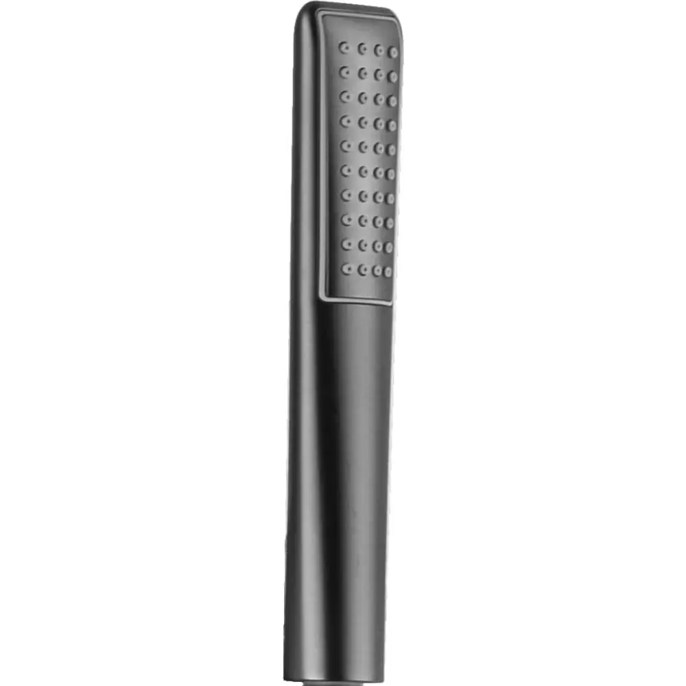 Black gun metal modern shower handle with sleek contemporary design