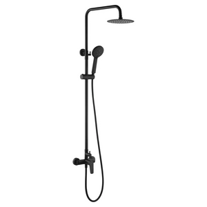 Matte Black Single Handle Shower Set Modern Design, main product view