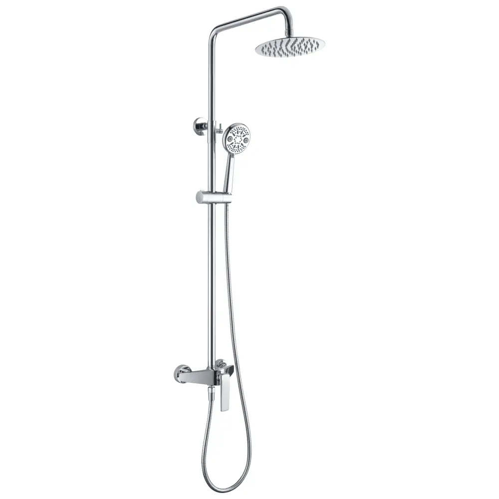 Chrome single lever shower set modern design monomando fixture