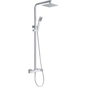 Matte White Single Handle Shower Set Modern Design, main product view