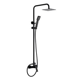 Matte Black Single Handle Shower Set Modern Design, main product view