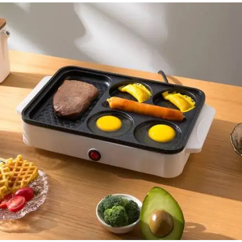 Non-Stick Electric Portable Pan Fast Heating - US / White - Pan Fast Heating