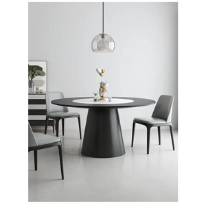 Elegant Kitchen and Dining Furniture Set - Black / 135 x 75cm - Dining Table