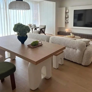 Elegant Kitchen and Dining Room Table - Ash Wood -160 x 80 x 76 cm - Dining Table