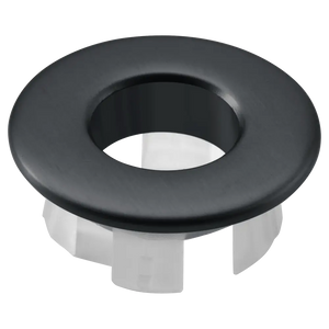 Black Gun Metal Sink Overflow Trim Ring, main product view