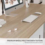 Executive Standing L-Shaped Desk with 3-Drawer File Cabinet