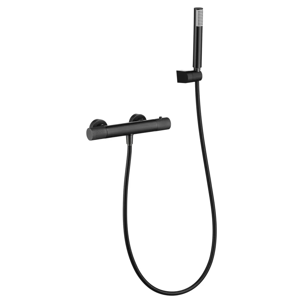 Faucet Shower Thermostatic Line Black Gum Metal | IMEX - Shower Set