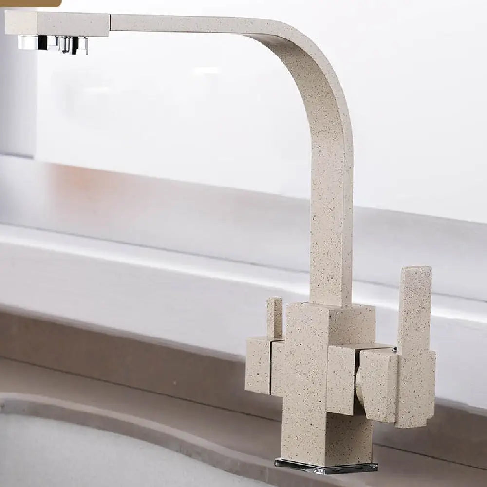 Filter Kitchen Single Hole Hot and Cold Faucet - Beige - Faucets