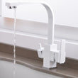 Filter Kitchen Single Hole Hot and Cold Faucet - White - Faucets