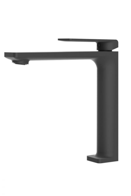 Matte Black Single Lever Basin Faucet Tall Spout, view 2