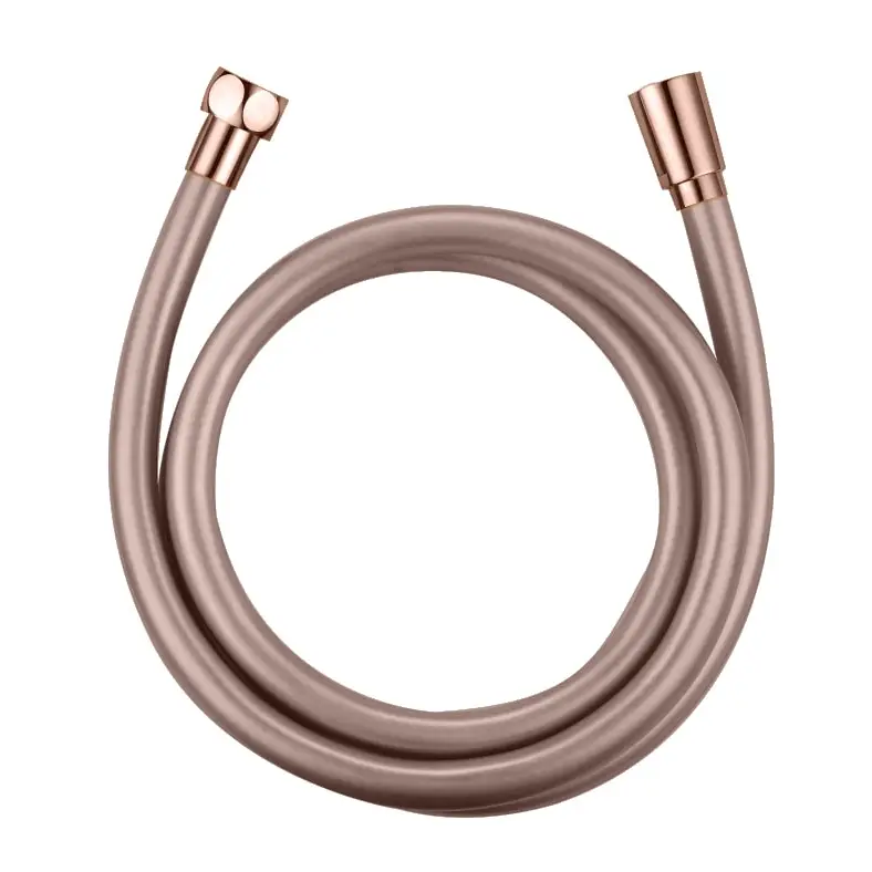 Gray matte flexible PVC shower hose 150cm coiled product display