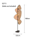 Flower Rattan LED Floor Stand Light Lamp - Flower - H 180cm / Black Frame / Dimmable - Lamp