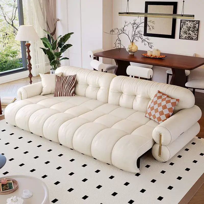 Electric Retractable Wall Sofa Bed Leather Modern Design - view 5