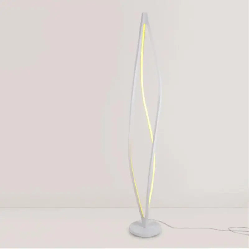 Geometric Led Floor Modern Art Stand Lights Lamp - White / White Light / D18 x H140cm - Floor Lamp