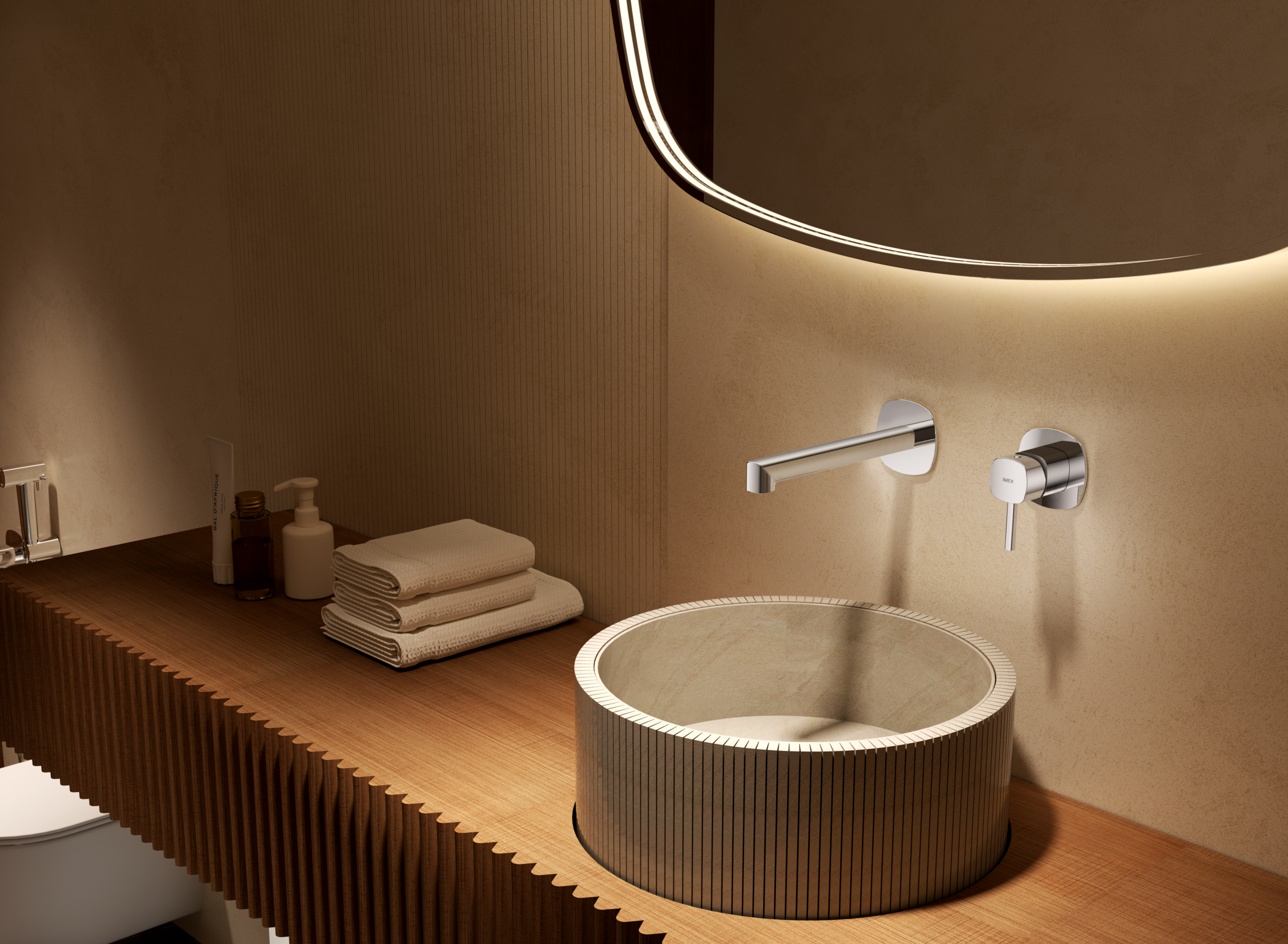 Toscana Black Gun Metal Concealed Single Lever Basin Mixer, view 2