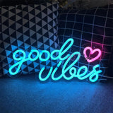 Good Vibes Multicolor Neon Sign - Neon Sign