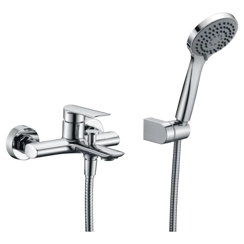 Ural chrome shower faucet with sleek modern design and polished finish