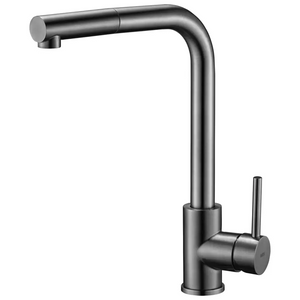 Malta Black Gun Metal Kitchen Faucet Modern Design, main product view