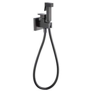 Gun Metal Built-In Bidet Faucet with Pop-Up Drain, main product view