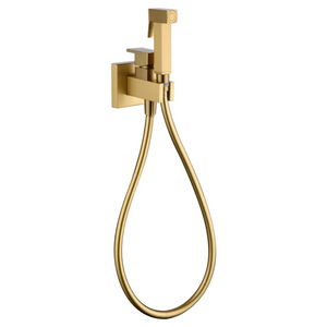 Brushed Gold Built-In Bidet Faucet with Pop-Up Waste, main product view