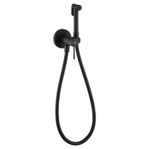 Matte Black Built-in Bidet Faucet Modern Design, main product view