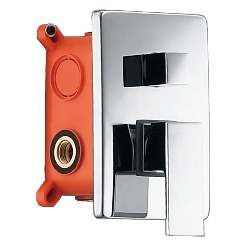 Chrome single handle wall mount faucet with 2-way water control