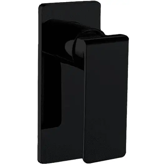 Matte black wall-mount single handle faucet with minimalist modern design