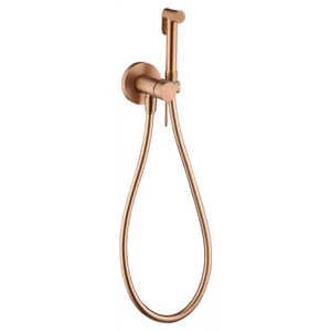 Brushed Rose Gold Bidet Faucet Built-in Modern Bathroom, main product view