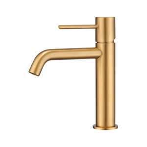 Brushed Gold Single Lever Bathroom Faucet Monza Series, main product view