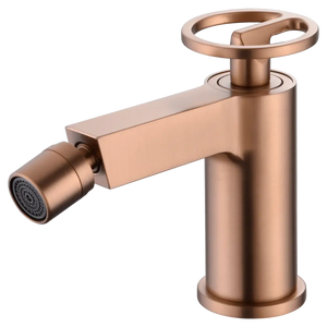 Olimpo Brushed Rose Gold Bidet Faucet Single Lever, main product view