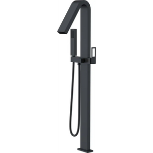 Matte Black Freestanding Bathtub Faucet Modern Design, main product view