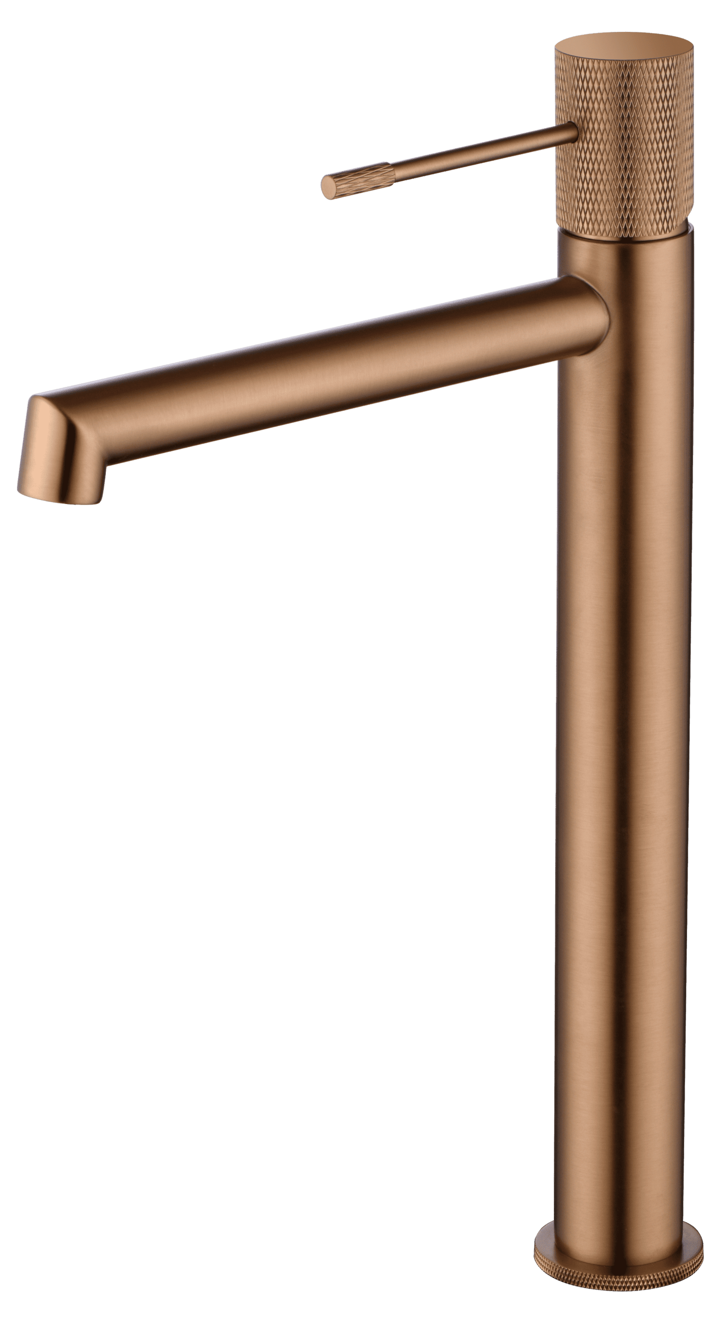 Monomando Lavabo Línea Alto Oro Rosa Cepillado