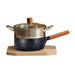 18cm black pan (with lid) + steaming grid