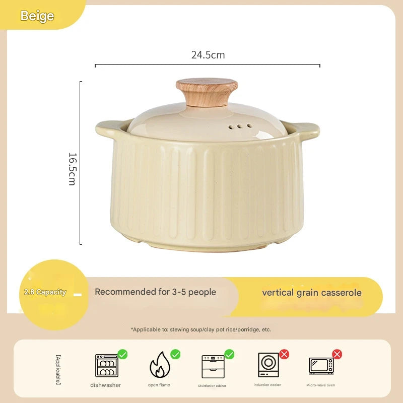 Modern Non Stick Ceramic Casserole Stew Pot