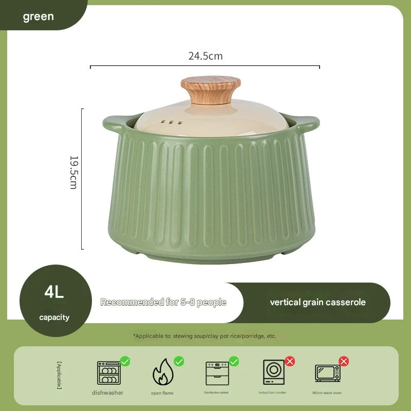 Modern Non Stick Ceramic Casserole Stew Pot