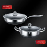Stainless Steel Non Stick Frying Pan Cookware Pot Set