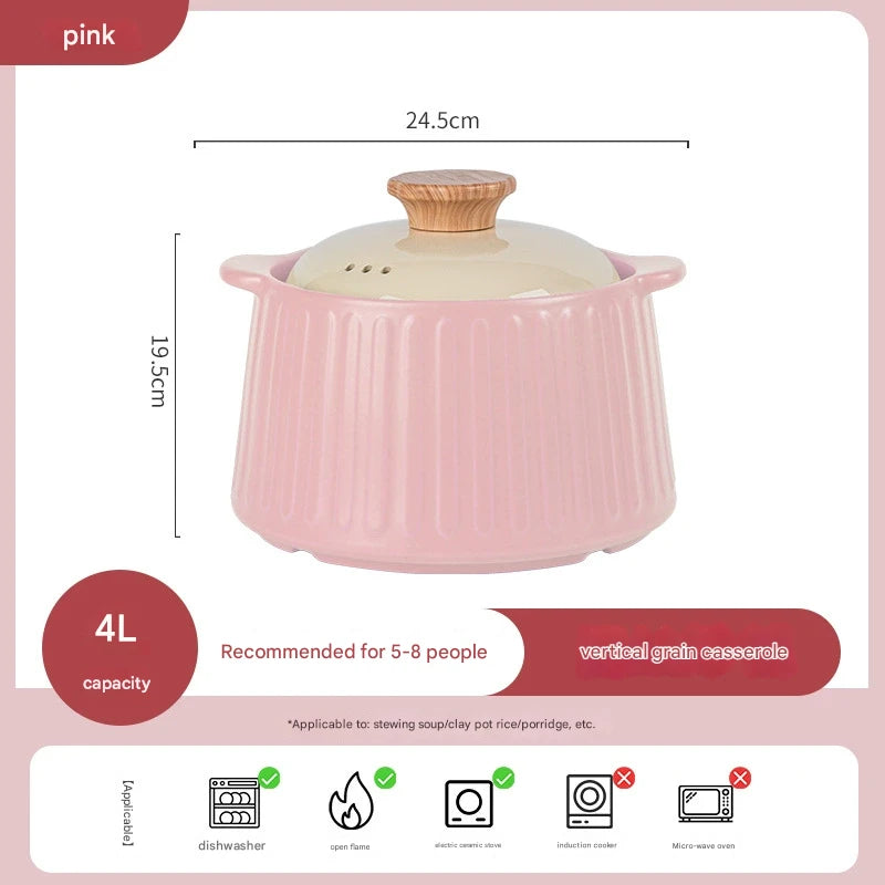 Modern Non Stick Ceramic Casserole Stew Pot