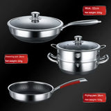 Stainless Steel Non Stick Frying Pan Cookware Pot Set